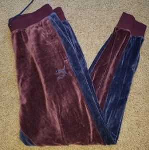 velour track pants